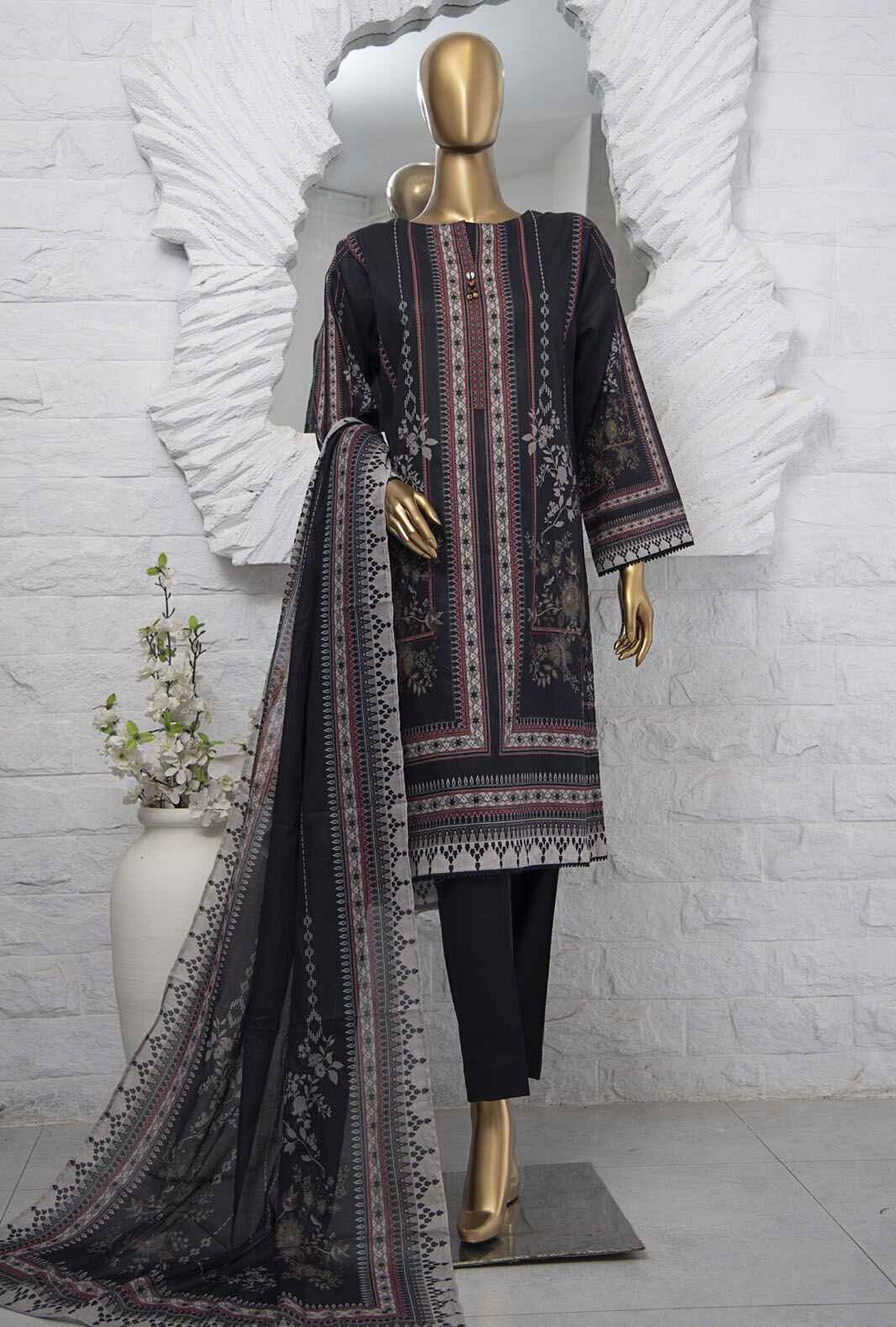 Platinum by HZ Textiles Digital Printed Lawn Suit Unstitched 3 Piece PPC-208 Vol-02 - Summer Collection