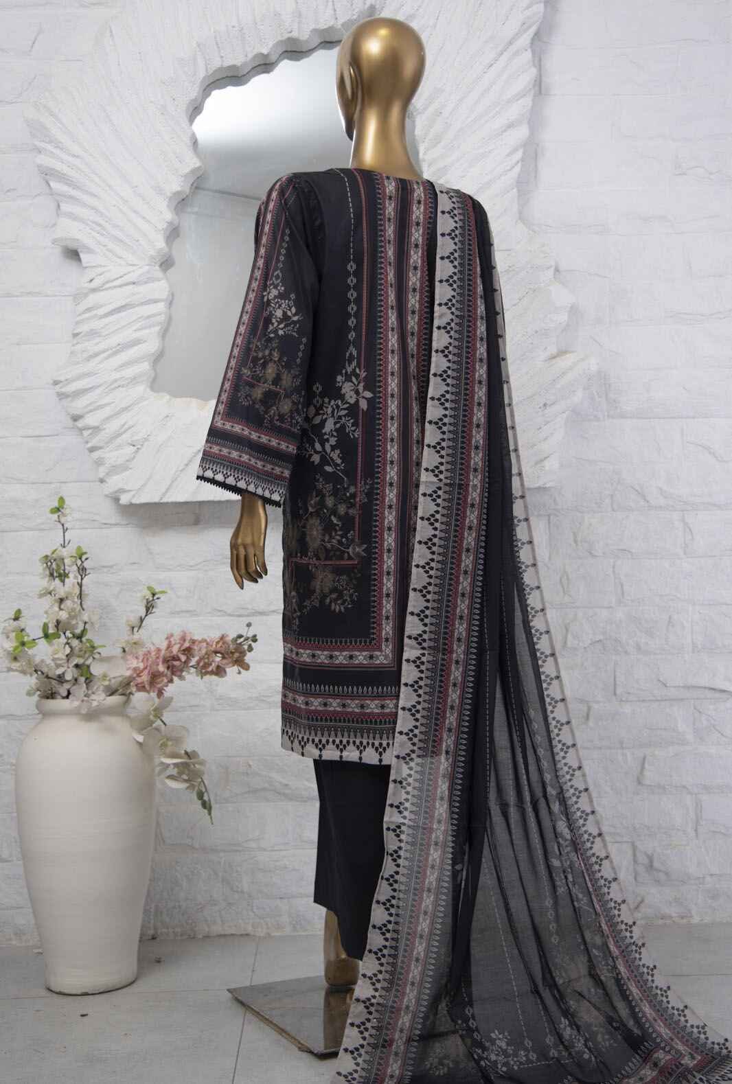 Platinum by HZ Textiles Digital Printed Lawn Suit Unstitched 3 Piece PPC-208 Vol-02 - Summer Collection - Image 2