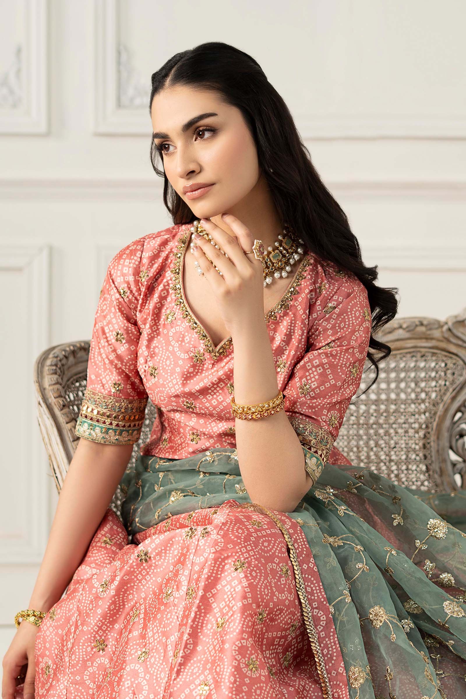 Embroidered Raw Silk Suit | SF-EF25-11 - Image 2