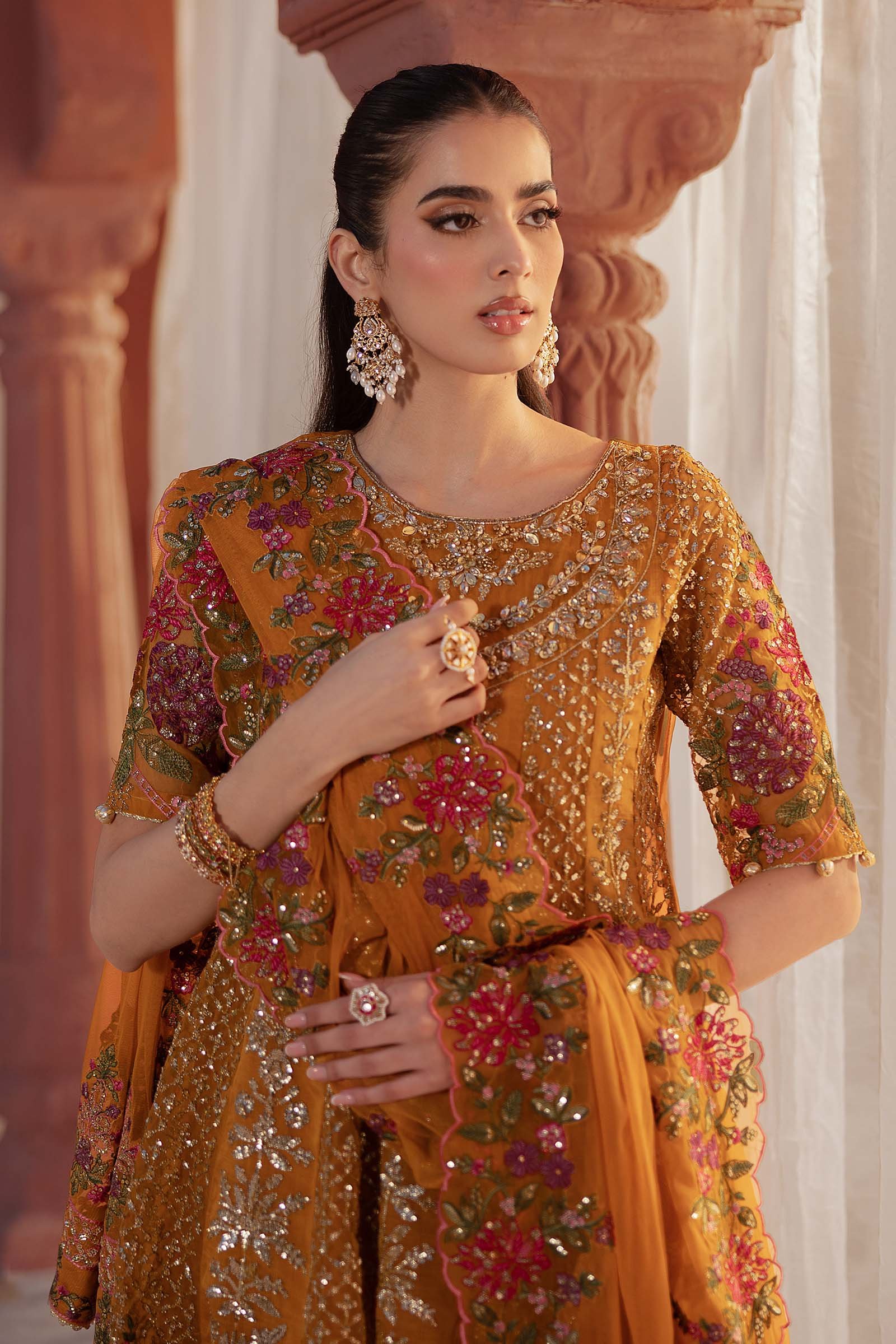 3 Piece Embroidered Organza Suit | SF-EF25-42 - Image 2