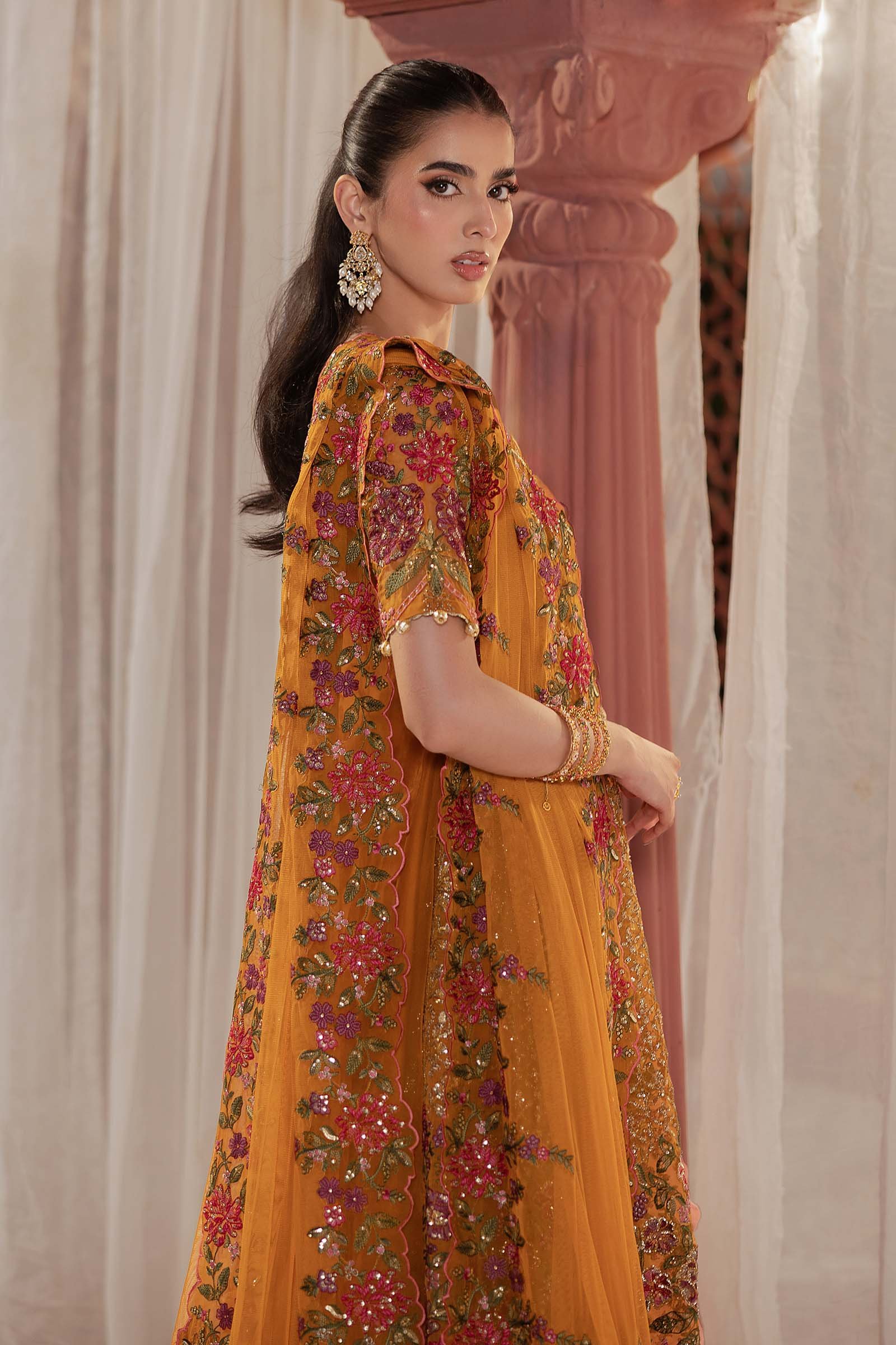 3 Piece Embroidered Organza Suit | SF-EF25-42 - Image 4