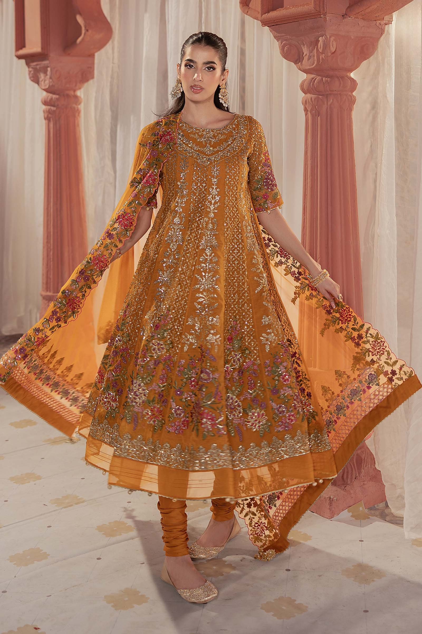 3 Piece Embroidered Organza Suit | SF-EF25-42 - Image 7