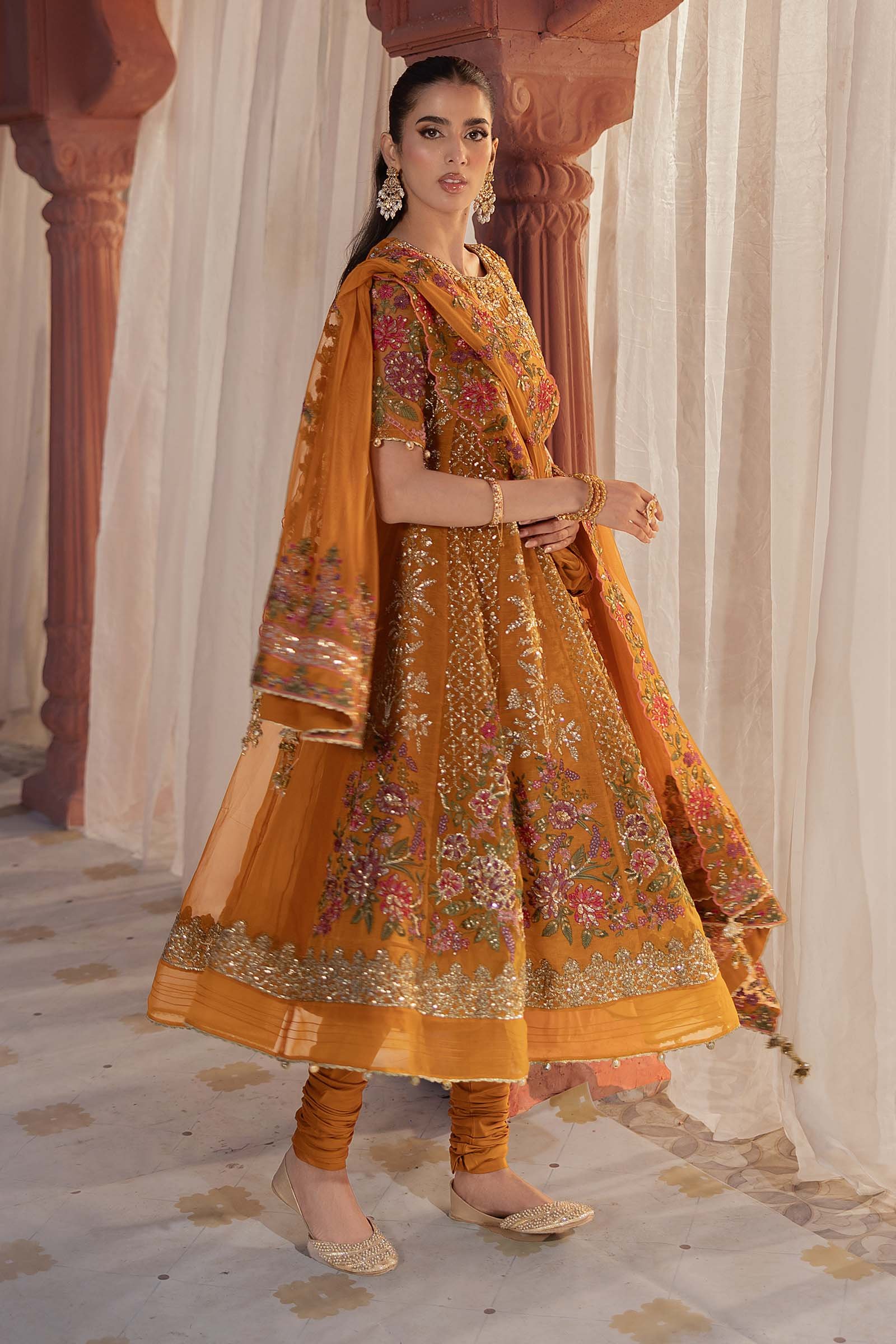 3 Piece Embroidered Organza Suit | SF-EF25-42 - Image 8
