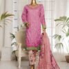 SM-EKS-002 O-B- 3 Piece Printed Embroidered Stitched Suit