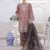 SM-EKS-005 A -3 Piece Printed Embroidered Stitched Suit