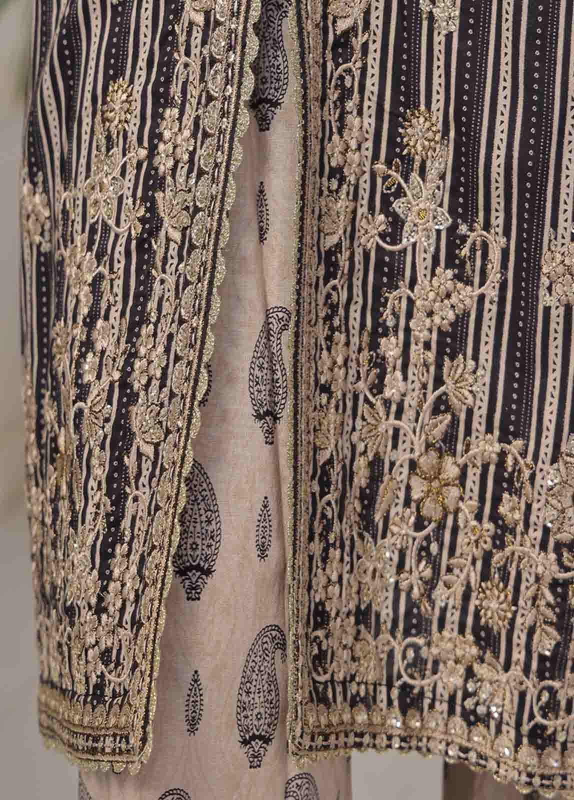 SM-EKS-007 O-B- 3 Piece Printed Embroidered Stitched Suit - Image 4