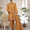 SM-EKS-010 O-B- 3 Piece Printed Embroidered Stitched Suit