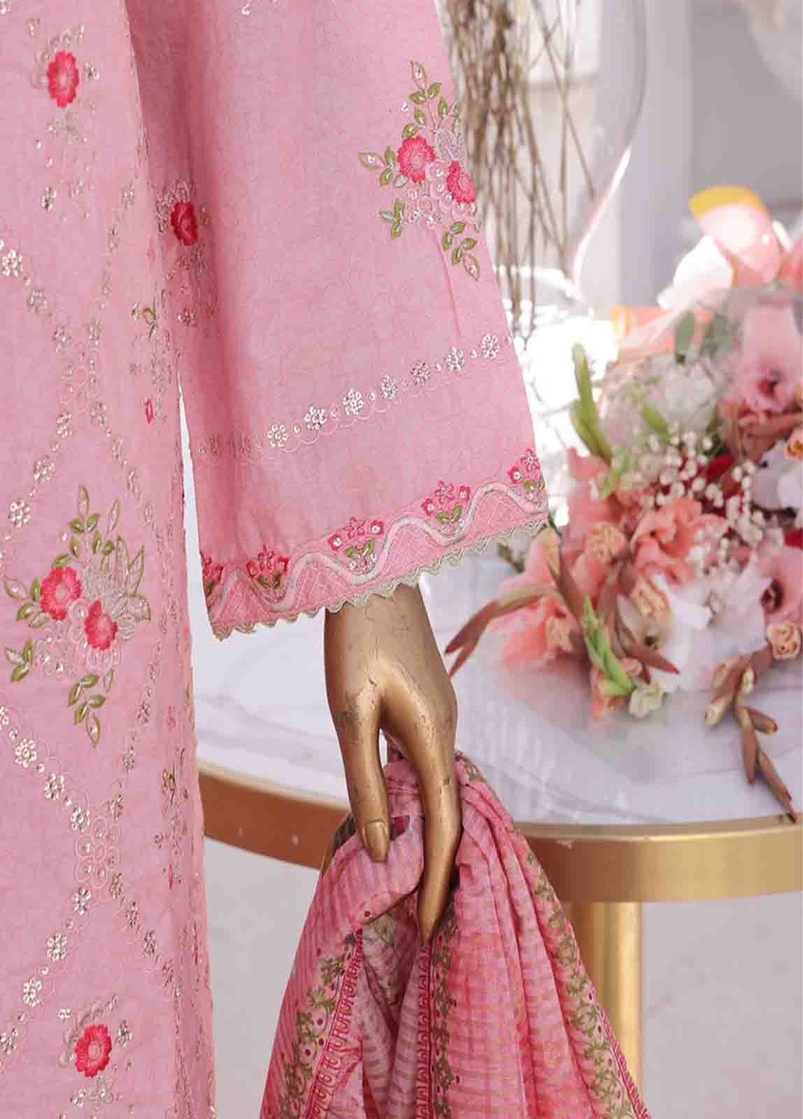 SM-EKS-022 B-B- 3 Piece Printed Embroidered Stitched Suit - Image 2