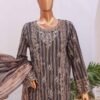 SM-EMB-06- 3 Piece Printed Embroidered Stitched Suit