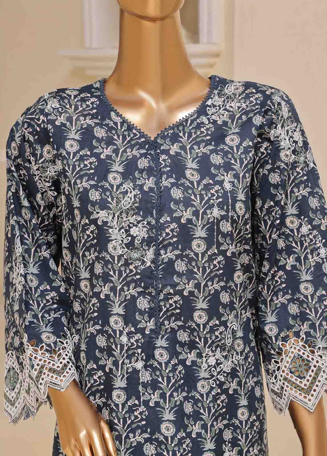SME-644 -3 Piece Embroidered Stitched Suit - Image 4