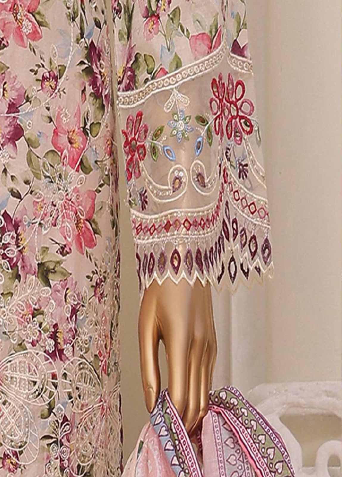 SME-779 -3 Piece Embroidered Stitched Suit - Image 5