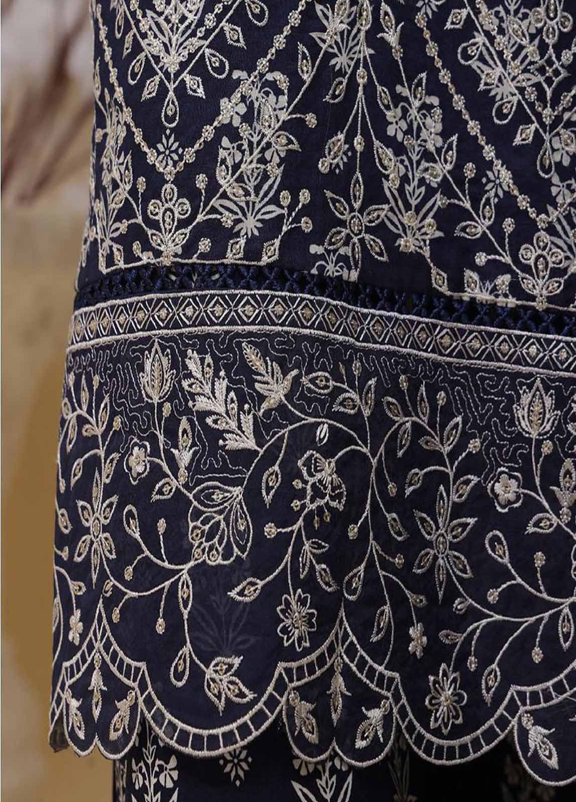SME-802 -3 Piece Embroidered Stitched Suit - Image 4