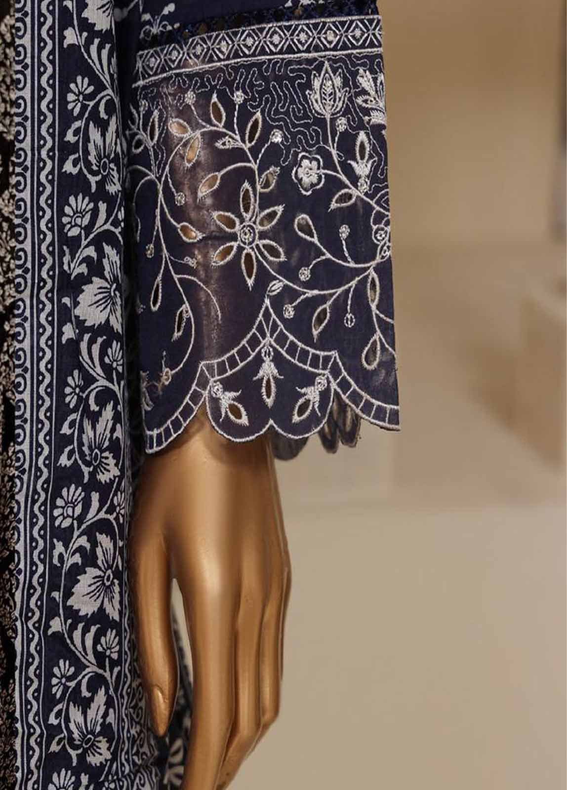 SME-802 -3 Piece Embroidered Stitched Suit - Image 5