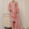 SMED-010- 3 Piece Printed Embroidered Stitched Suit