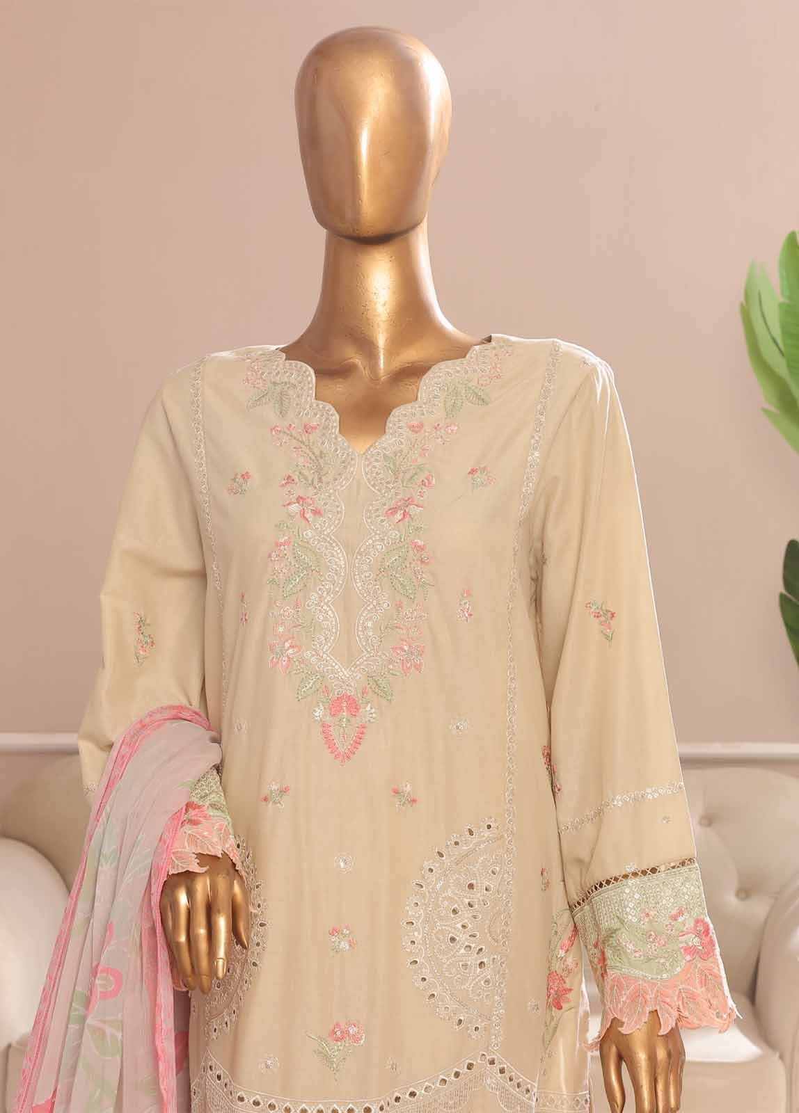 SMPC-008 A- 3 Piece Luxury Embroidered Stitched Suit