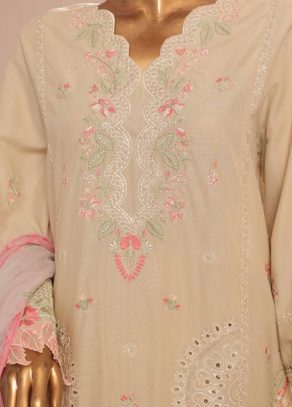 SMPC-008 A- 3 Piece Luxury Embroidered Stitched Suit - Image 2