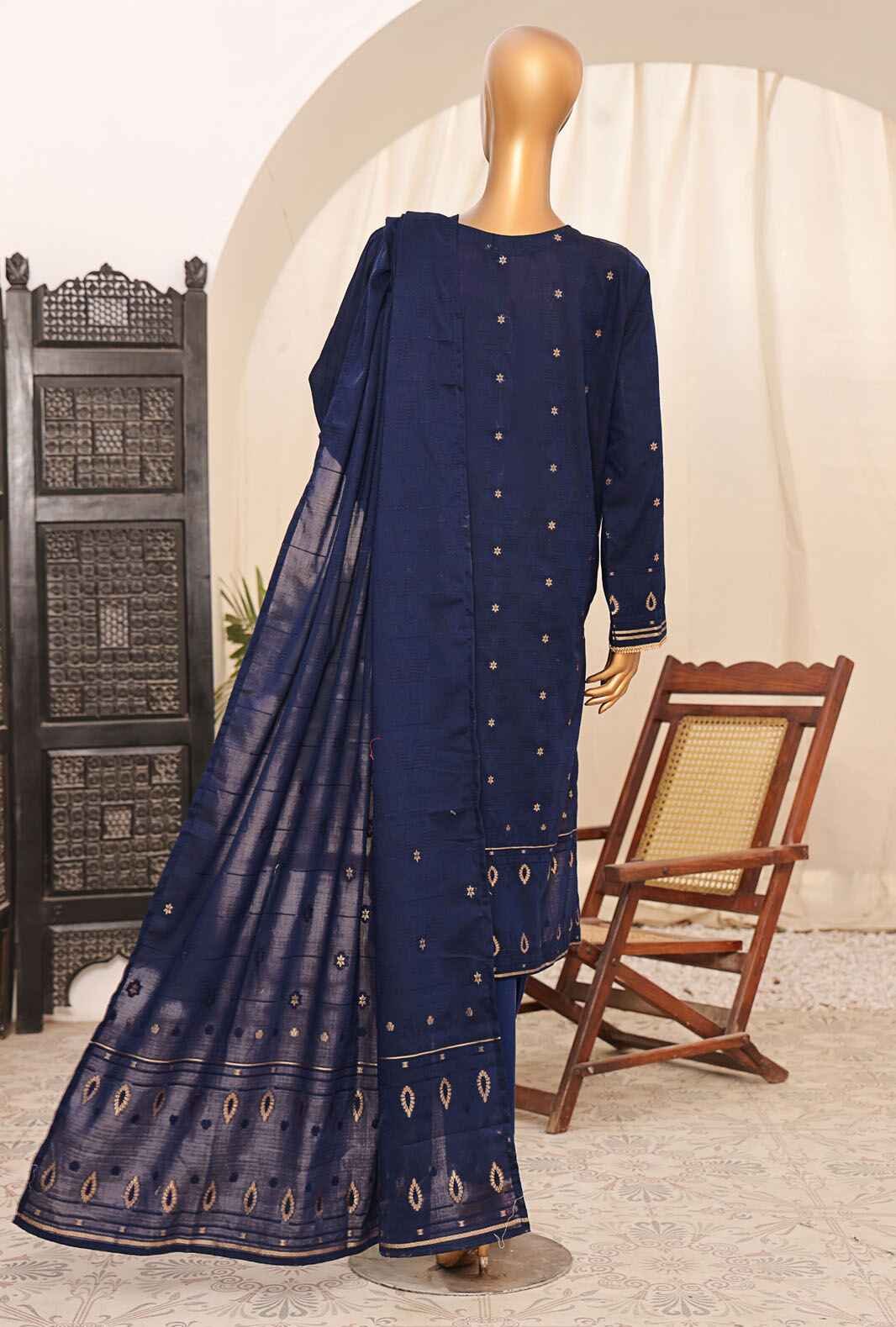 Valencia by HZ Textiles Embroidered Jacquard Suit Unstitched 3 Piece VJ-01 Vol-02 - Summer Collection - Image 2
