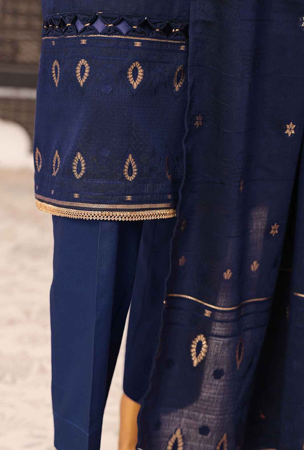 Valencia by HZ Textiles Embroidered Jacquard Suit Unstitched 3 Piece VJ-01 Vol-02 - Summer Collection - Image 3