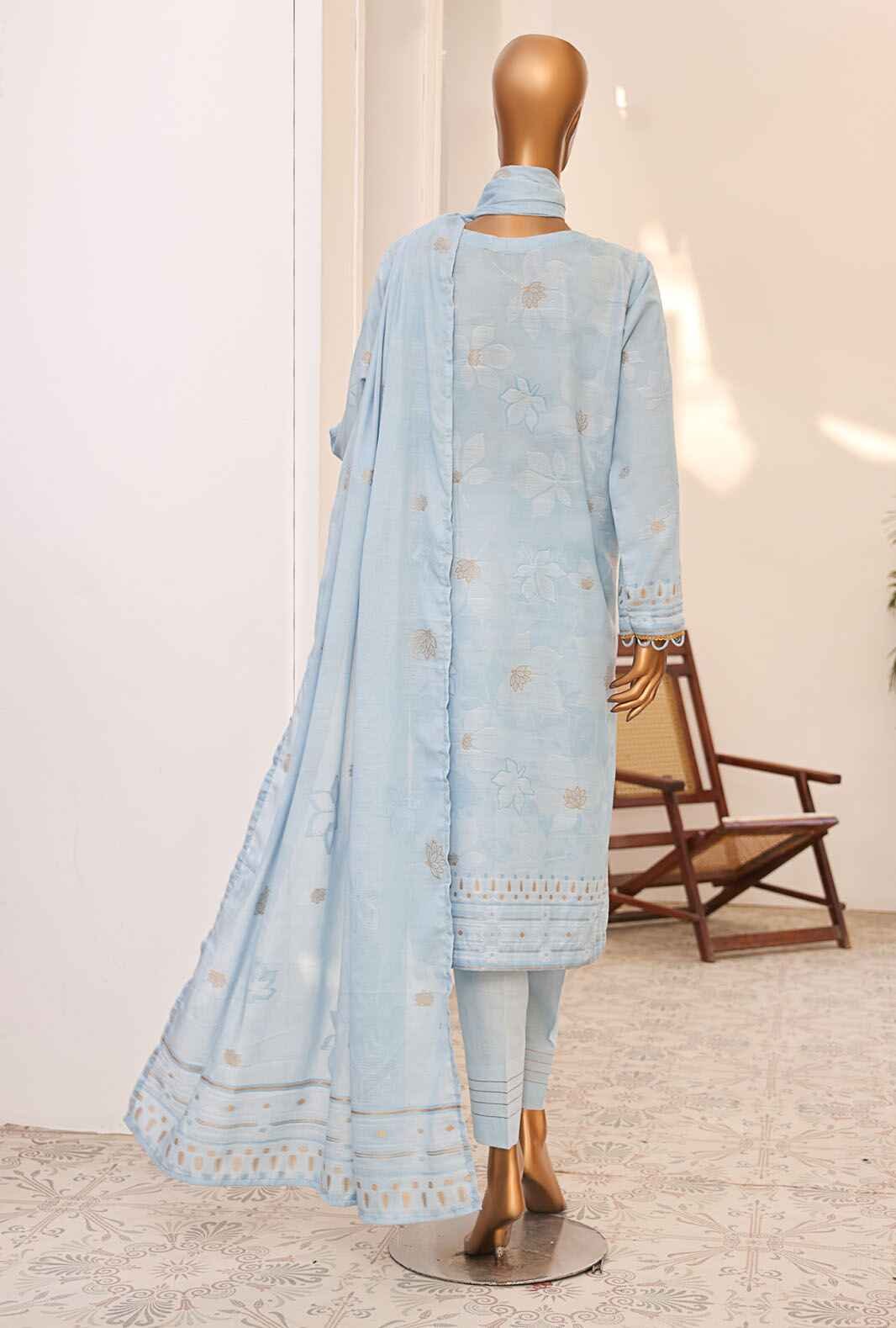 Valencia by HZ Textiles Embroidered Jacquard Suit Unstitched 3 Piece VJ-05 Vol-02 - Summer Collection - Image 2