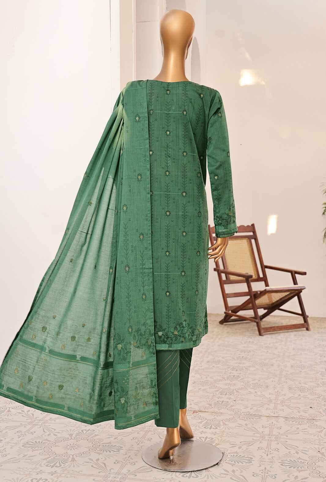 Valencia by HZ Textiles Embroidered Jacquard Suit Unstitched 3 Piece VJ-07 Vol-02 - Summer Collection - Image 2