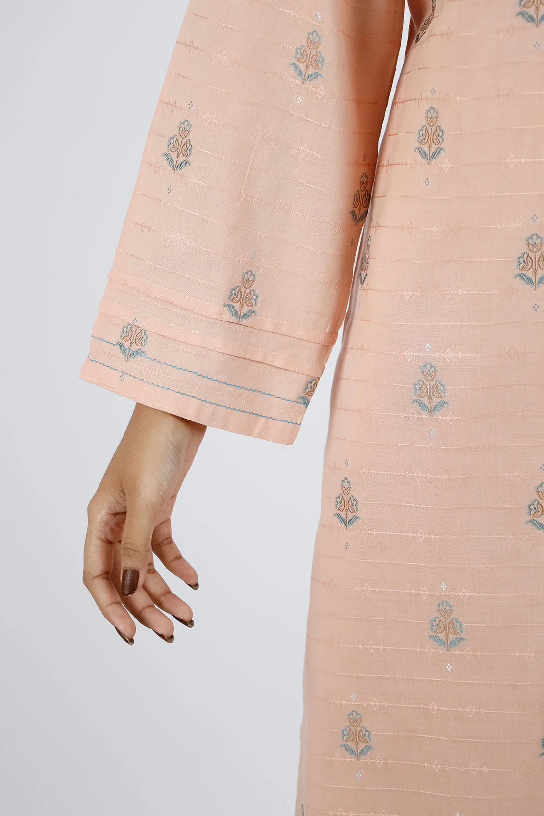 Cotton Jacquard Stitched 2 Piece (Shirt/Trouser) - Image 6