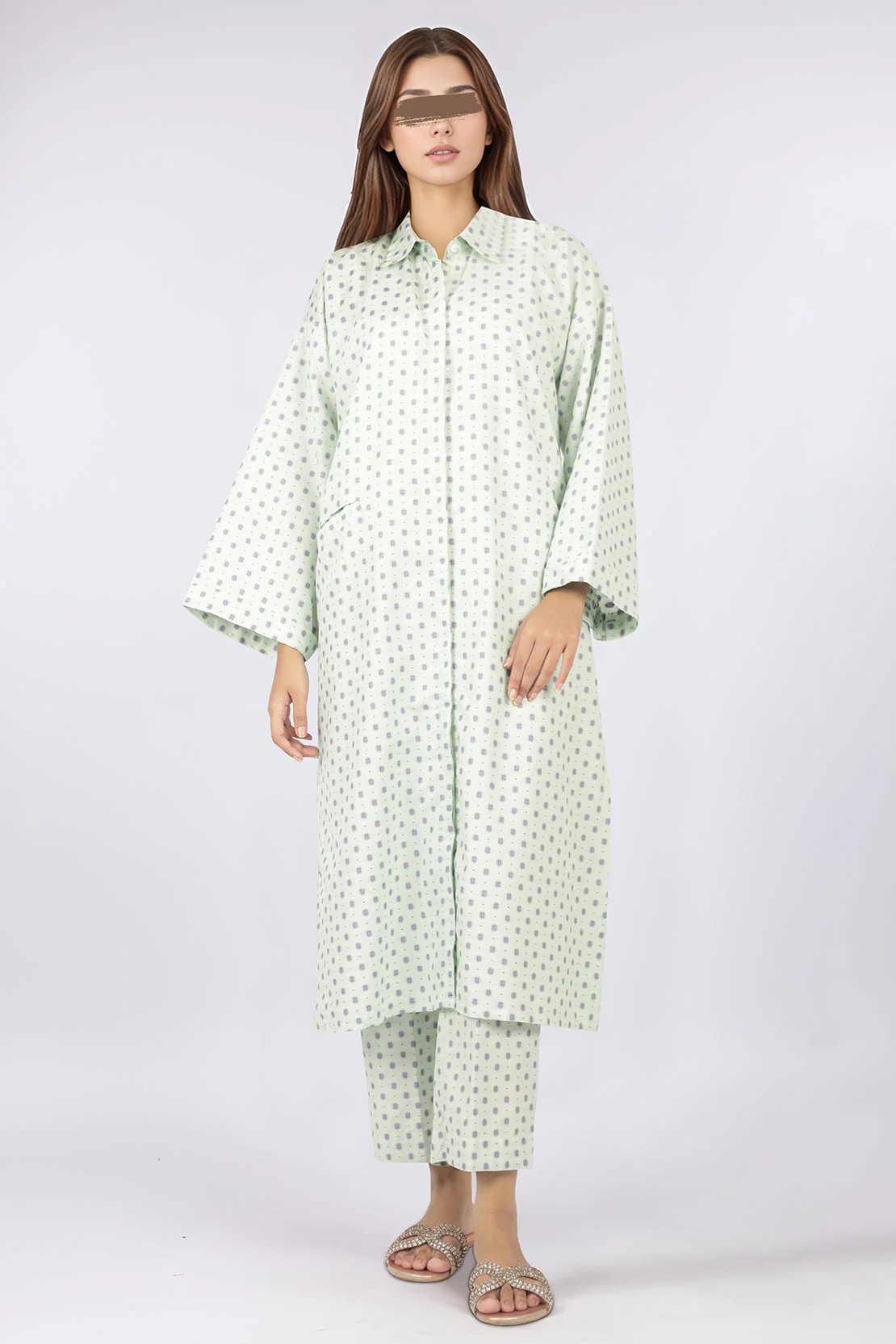 Cotton Jacquard Stitched 2 Piece (Shirt/Trouser)