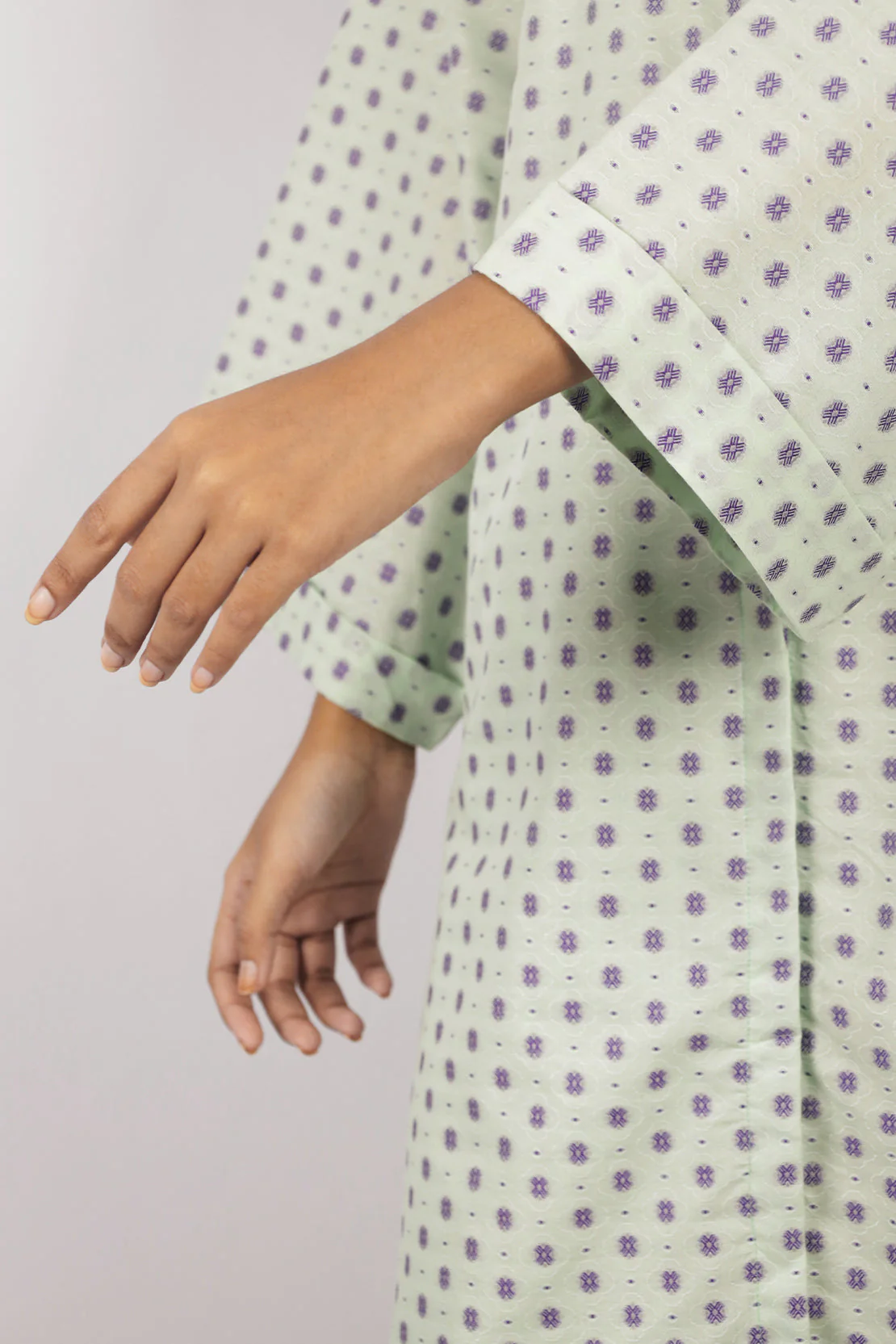 Cotton Jacquard Stitched 2 Piece (Shirt/Trouser) - Image 4