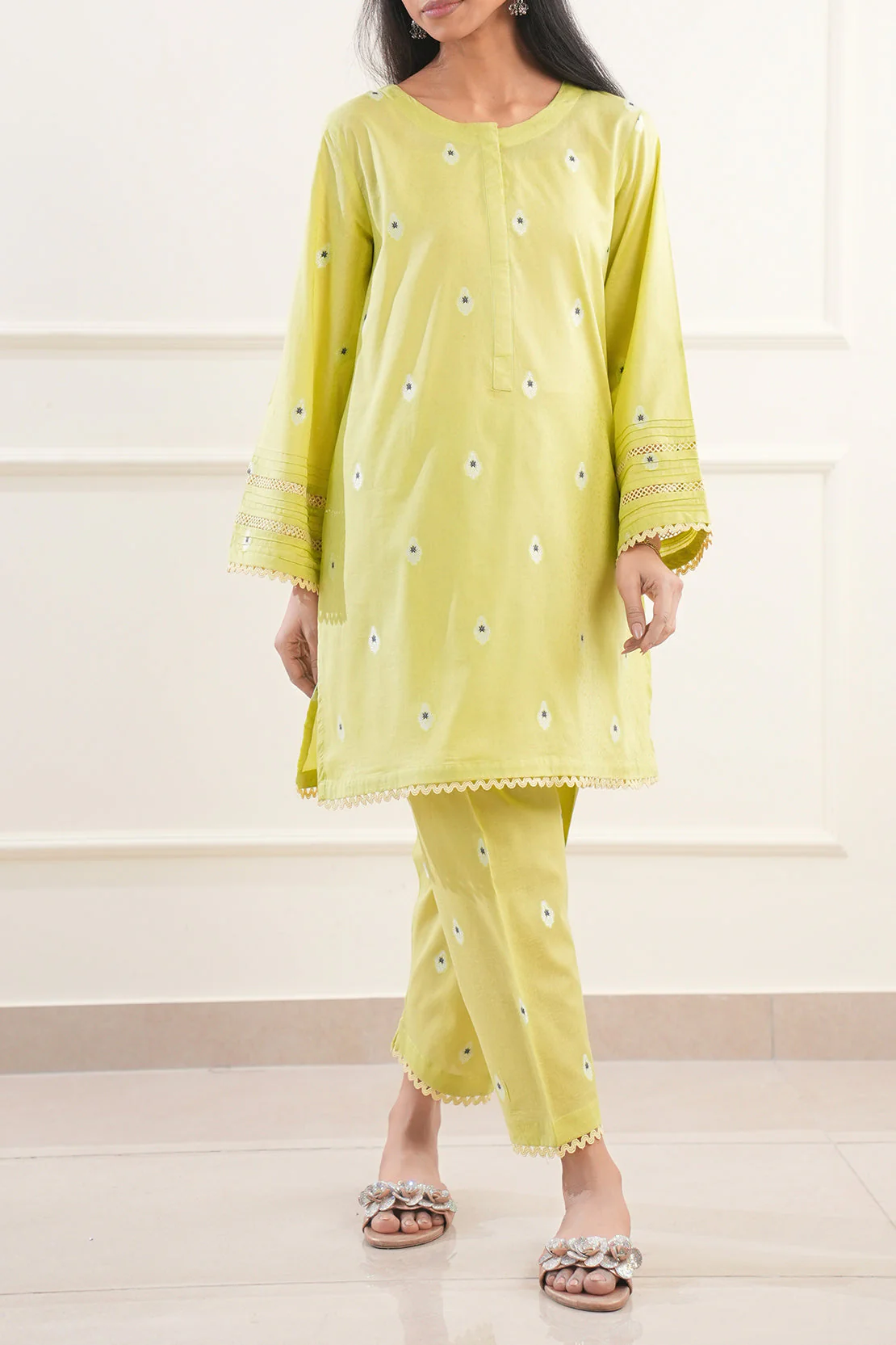 Cotton Jacquard Stitched 2 Piece (Shirt/Trouser)