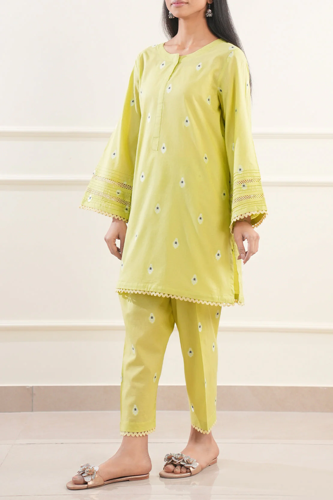 Cotton Jacquard Stitched 2 Piece (Shirt/Trouser) - Image 2
