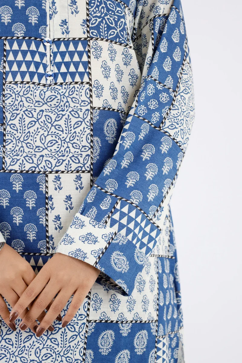 Printed Khaddar Stitched 2 Piece Shirt/Dupatta - Image 5