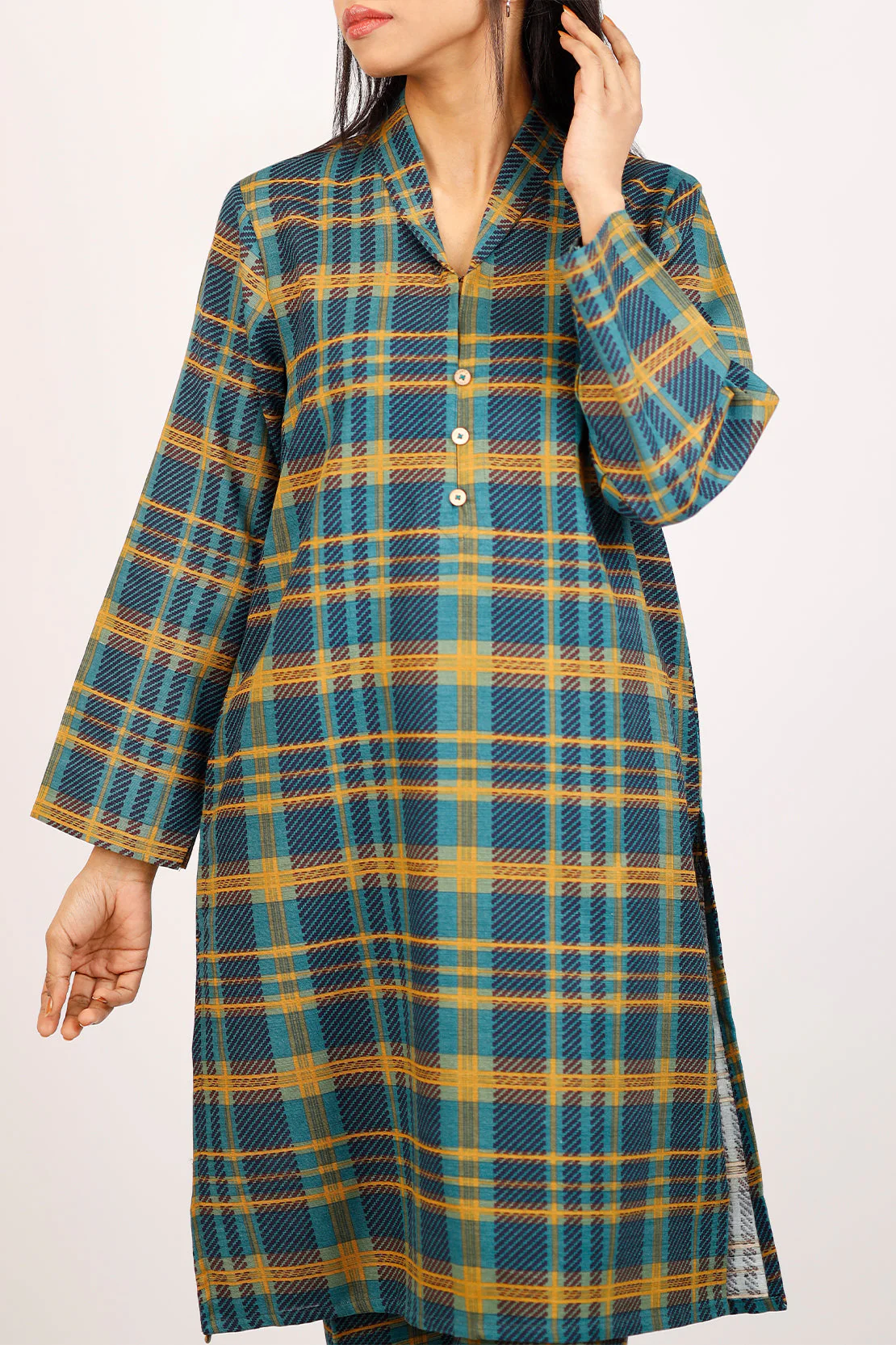 Printed Khaddar Stitched 2 Piece (Shirt/Trouser) - Image 3