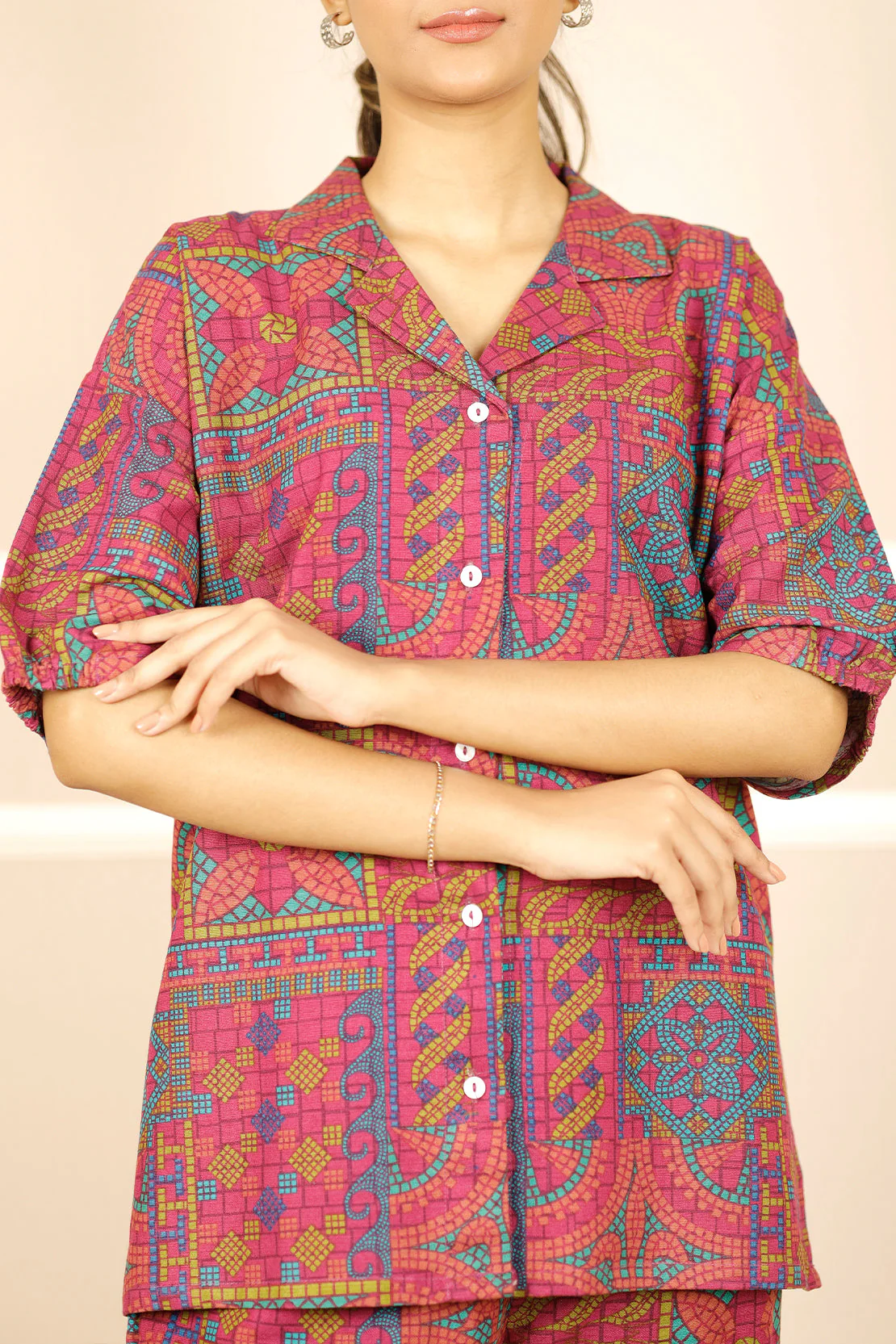 Printed Khaddar Stitched 2 Piece (Shirt/Trouser) - Image 5