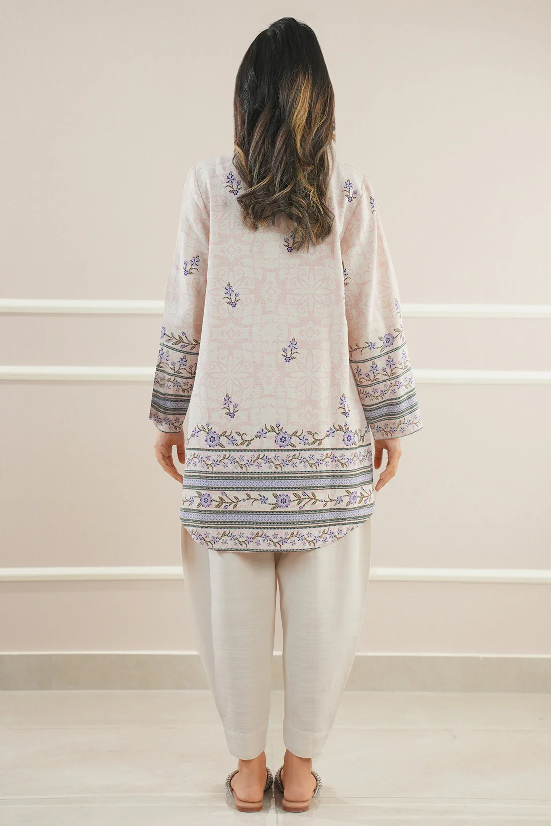 Printed Khaddar Stitched 2 Piece (Shirt/Trouser) - Image 2