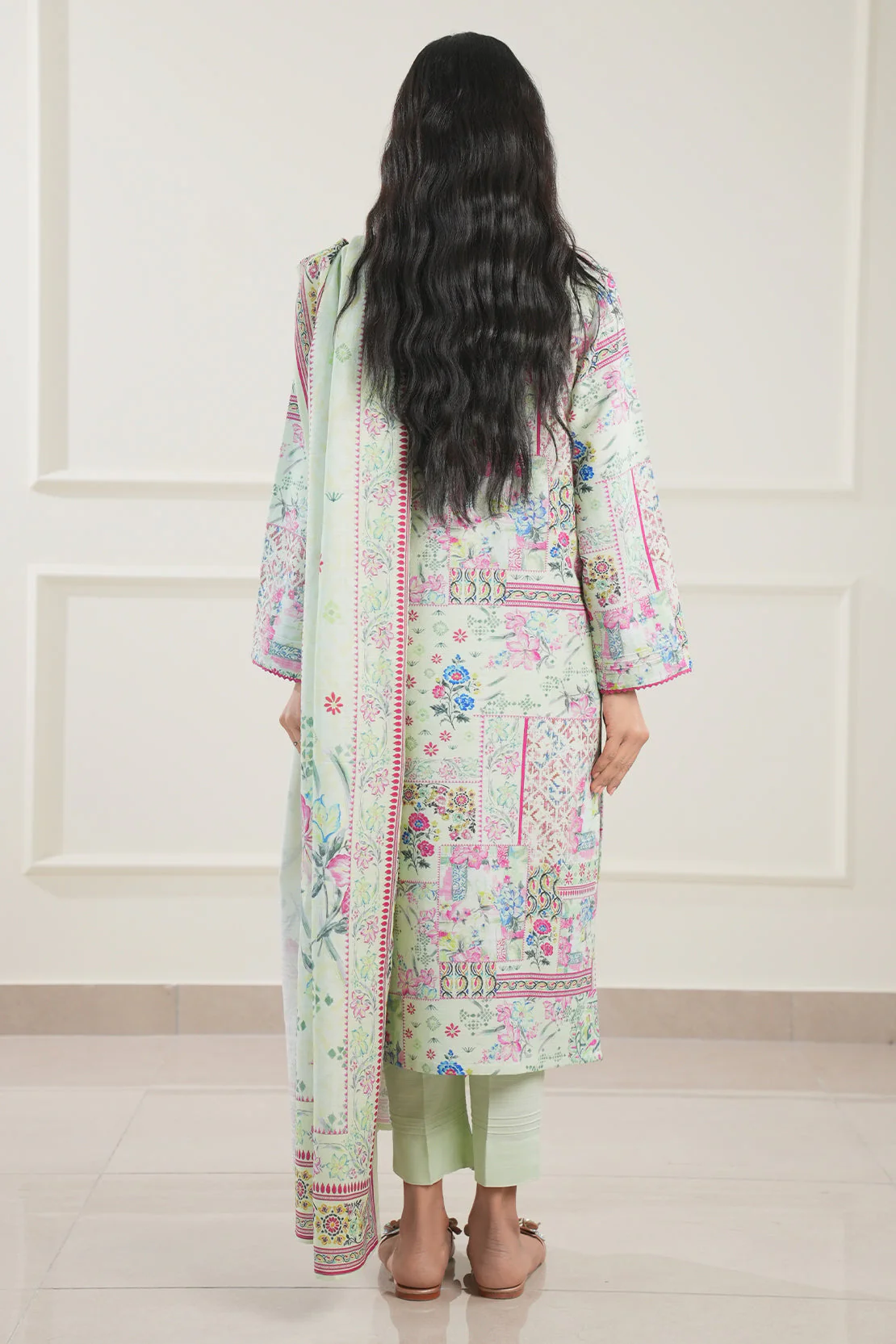 Printed Khaddar Stitched 2 Piece (Shirt/Trouser) - Image 6
