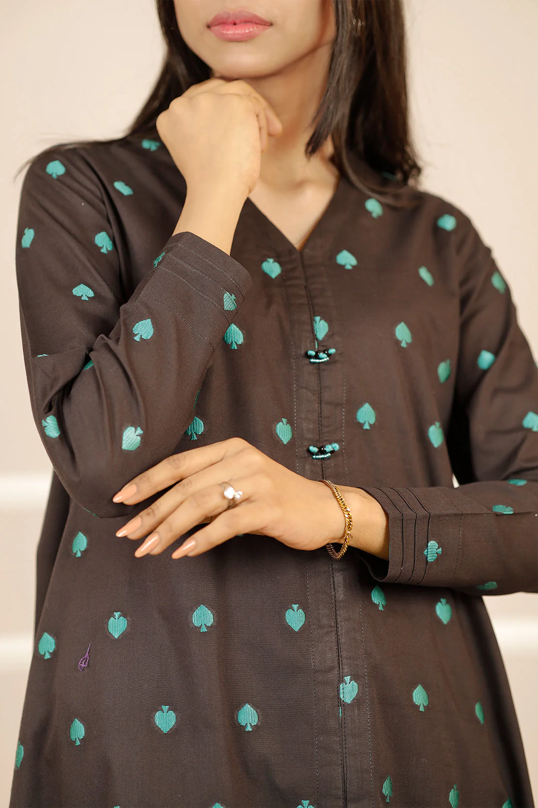 Cotton Jacquard Stitched 2 Piece (Shirt/Trouser) - Image 3