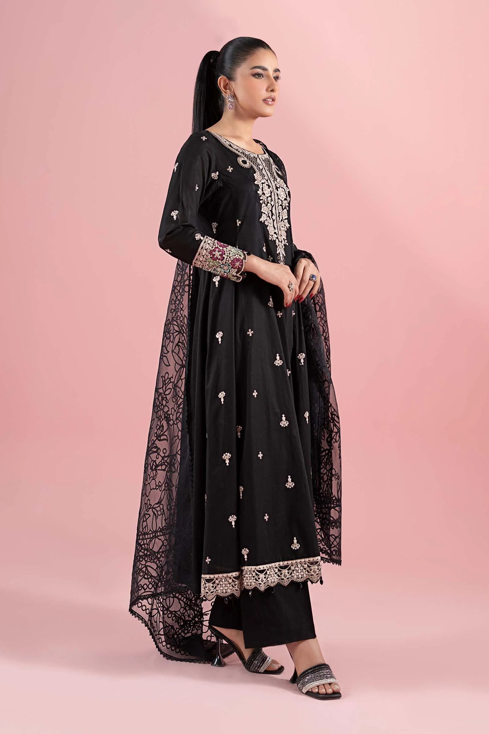 3 Piece Embroidered Lawn Suit | DW-EA25-08 - Image 6
