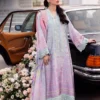 AJRSB-07 DIGITALLY PRINTED EMBROIDERED BLENDED SILK STITCHED 3 PCS