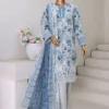 Khaddar Chikankari by HZ Textiles Embroidered Khaddar Suit Unstitched 3 Piece - KEC-104 - Winter Collection