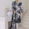 Khaddar Chikankari by HZ Textiles Embroidered Khaddar Suit Unstitched 3 Piece - KEC-107 - Winter Collection