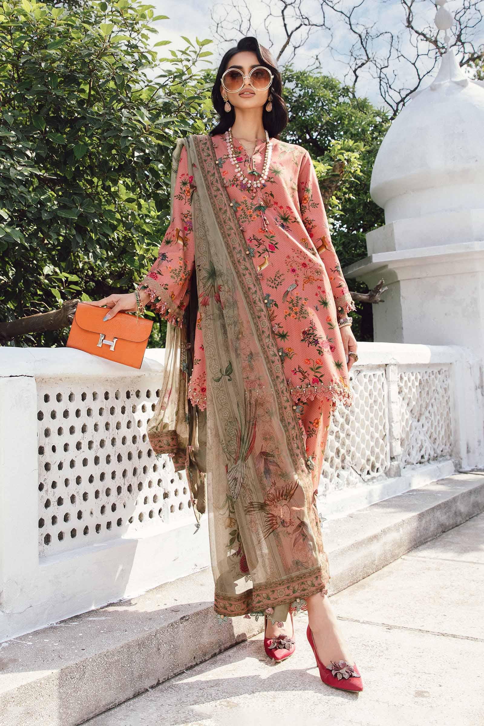 3 Piece Unstitched Embroidered Linen Suit | MPT-2707-A - Image 5