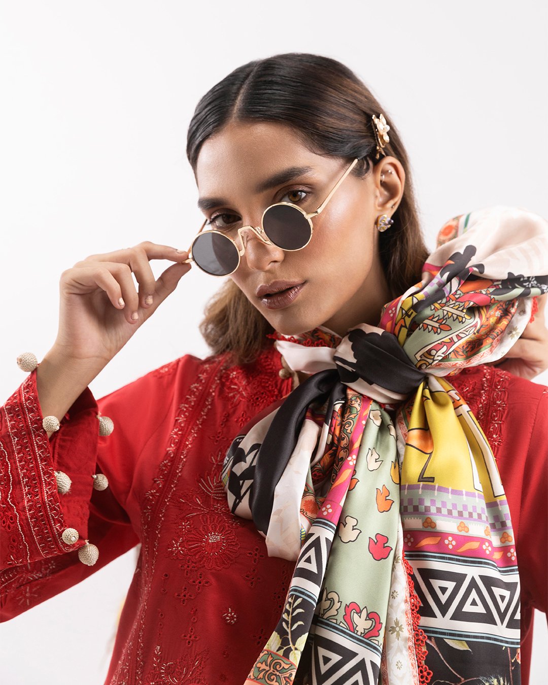 Stitched Embroidered Lawn Suit - Image 4