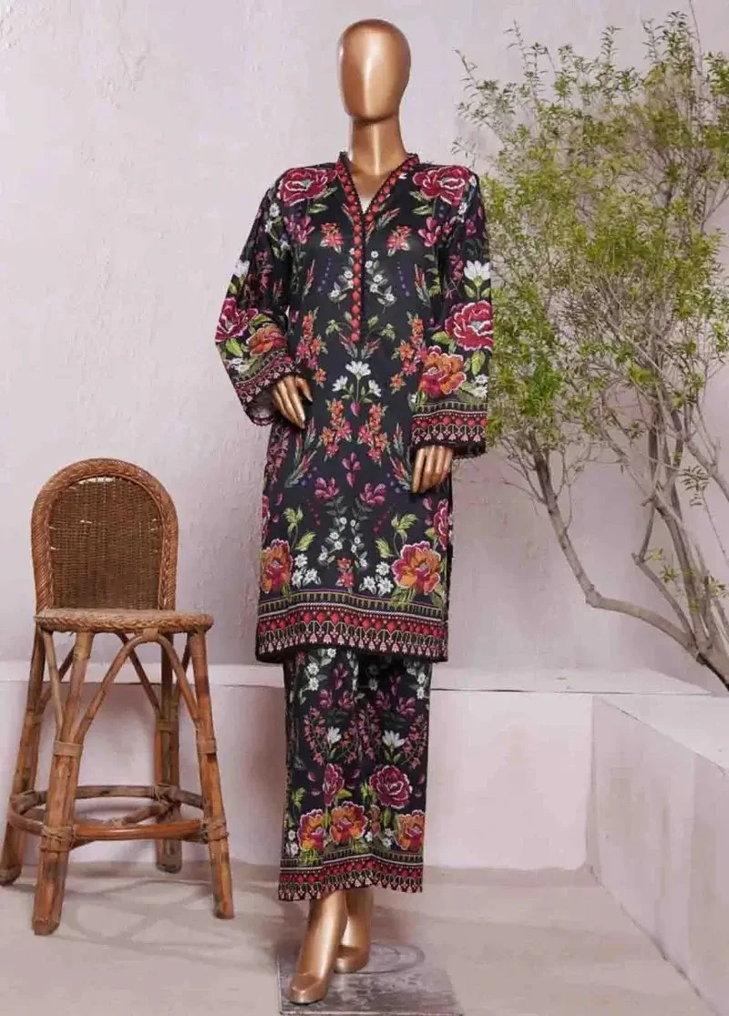 WC-2538- 2 Piece Printed Cotton Stitched Co Ords