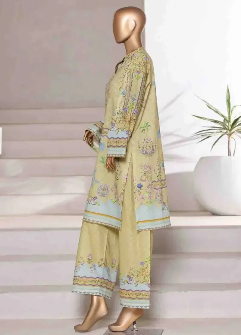 WC-2545- 2 Piece Printed Cotton Stitched Co Ords - Image 2