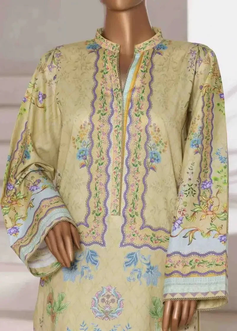 WC-2545- 2 Piece Printed Cotton Stitched Co Ords - Image 3