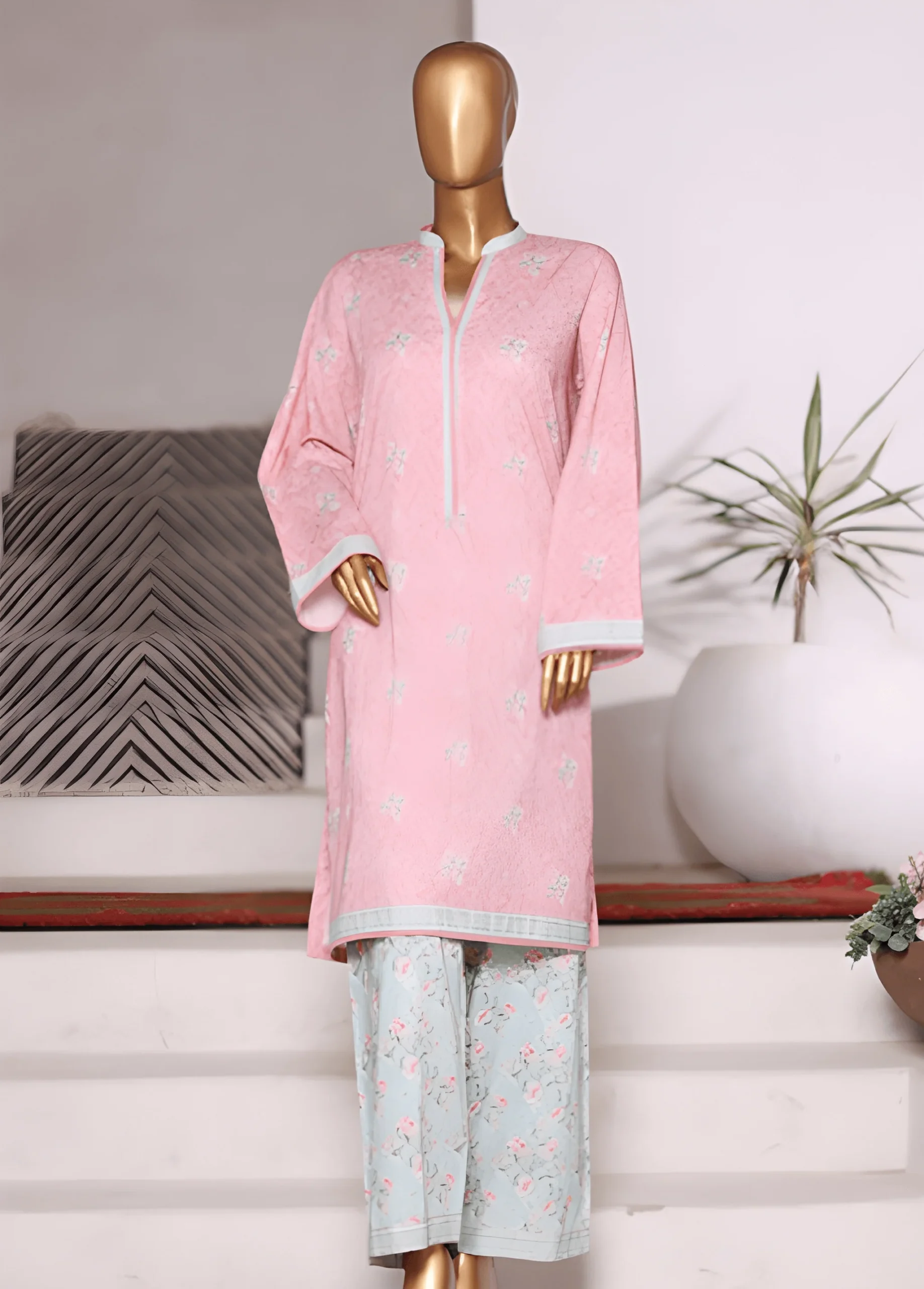 WC-2572-2- 2 Piece Printed Cotton Stitched Co Ords - Image 2