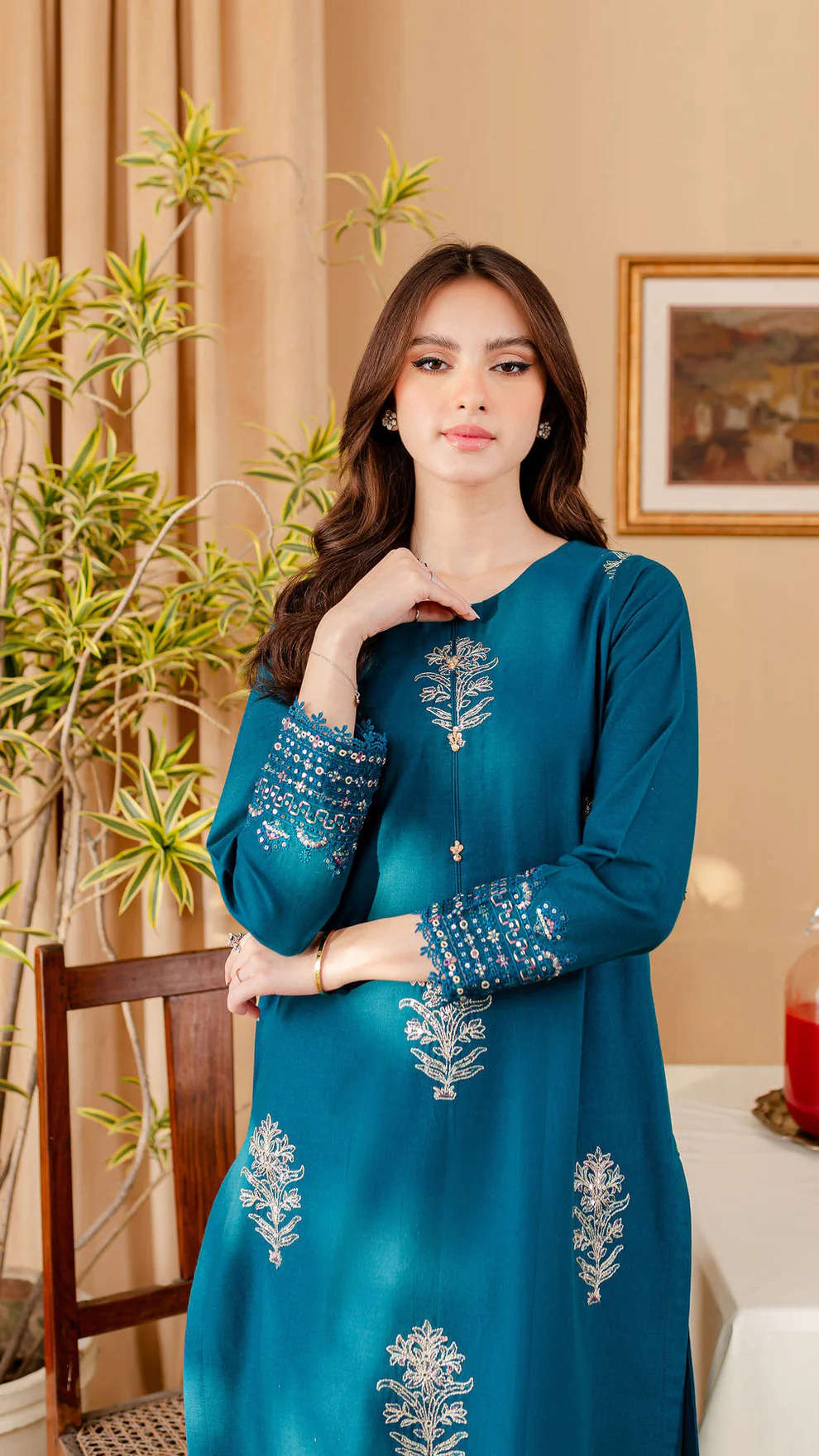 Melvin - 2Pc Embroidered Dress - Image 7