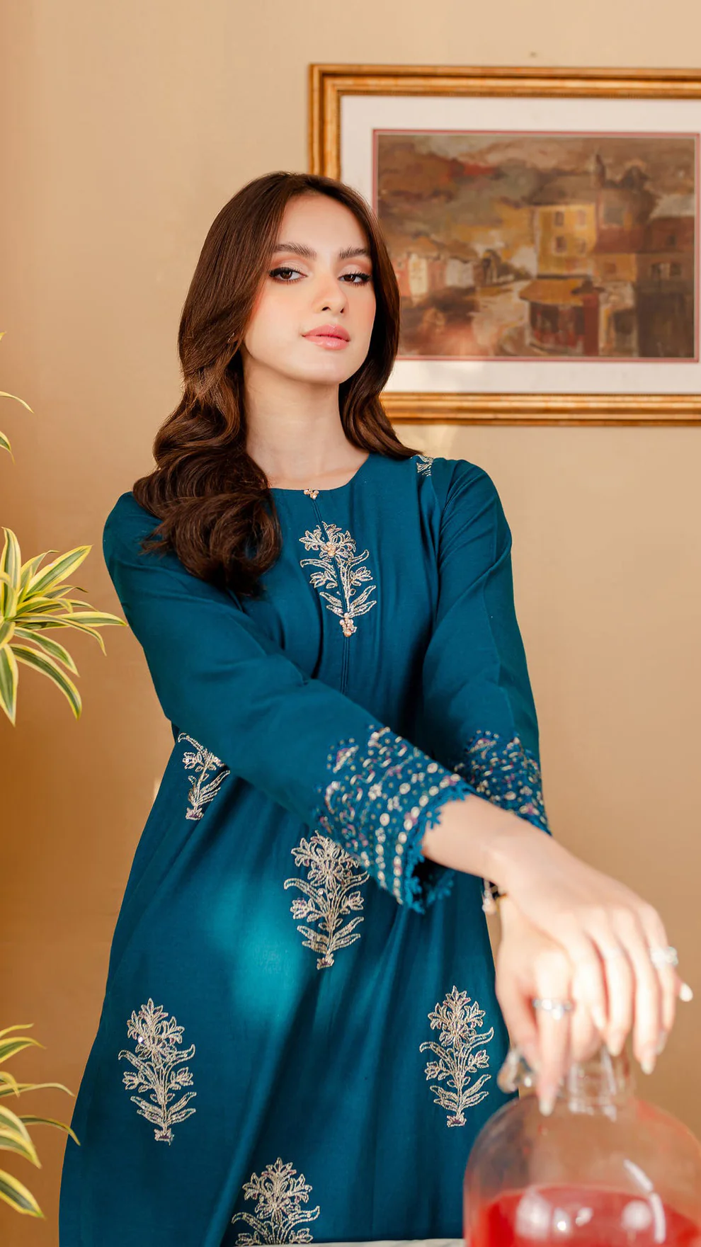 Melvin - 2Pc Embroidered Dress - Image 8
