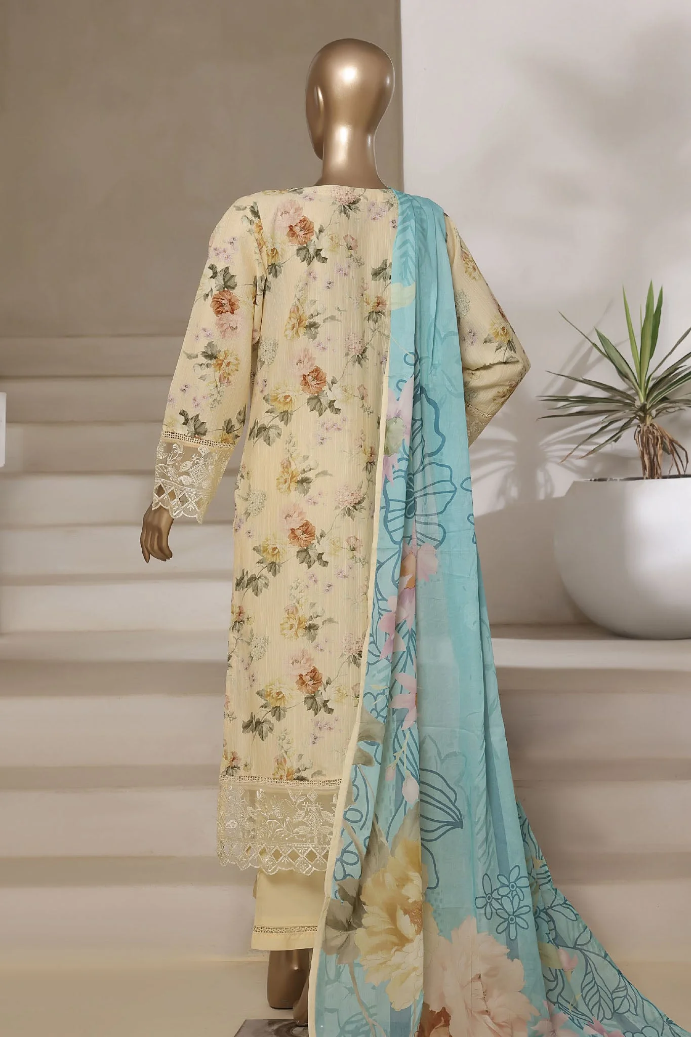Signature By Sada Bahar Stitched 3 Piece Festive Emb Lawn Vol-02 Collection'2025-ED-211-LEMON - Image 3