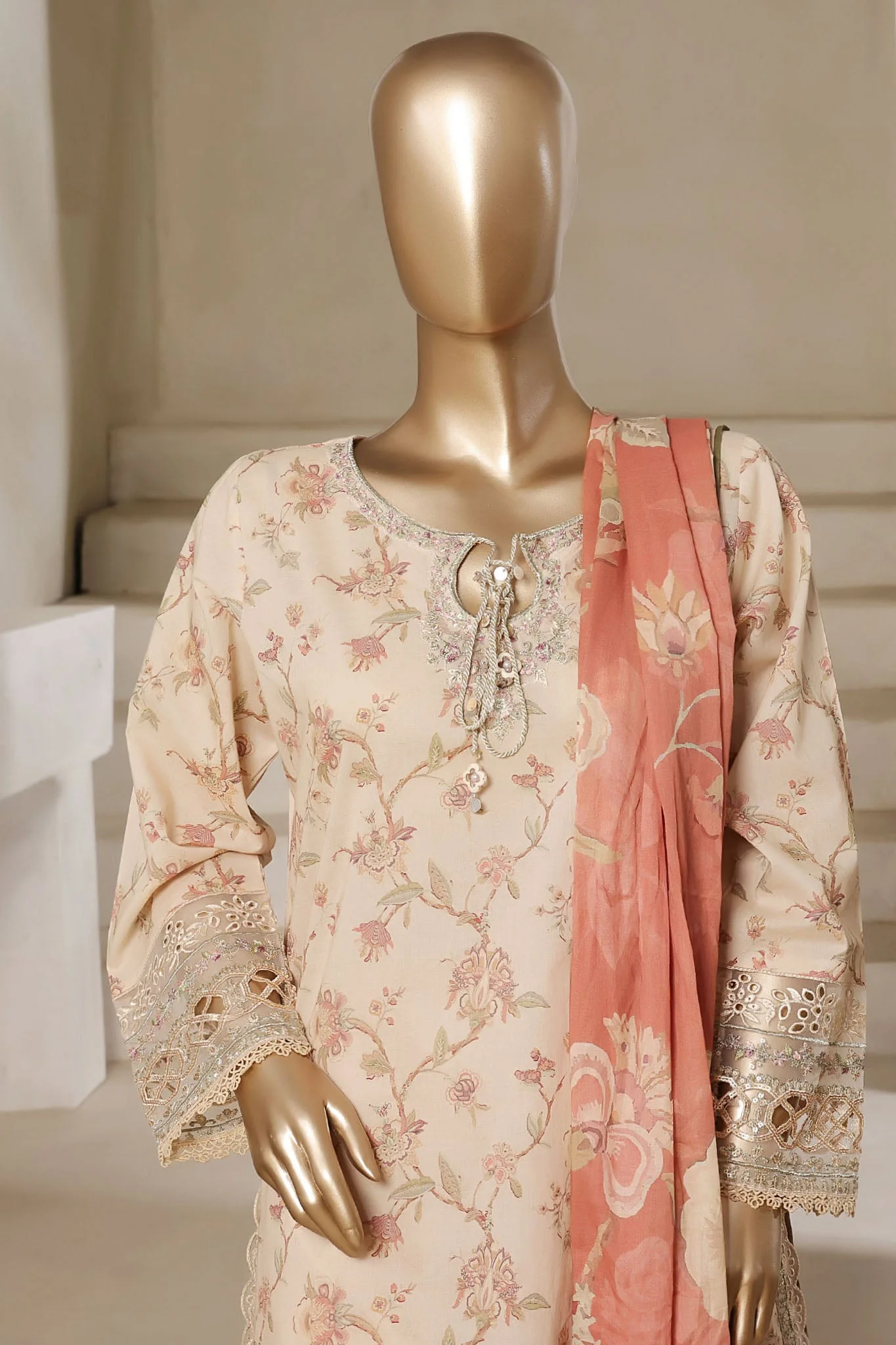 Signature By Sada Bahar Stitched 3 Piece Festive Emb Lawn Vol-02 Collection'2025-ED-233-SKIN - Image 2