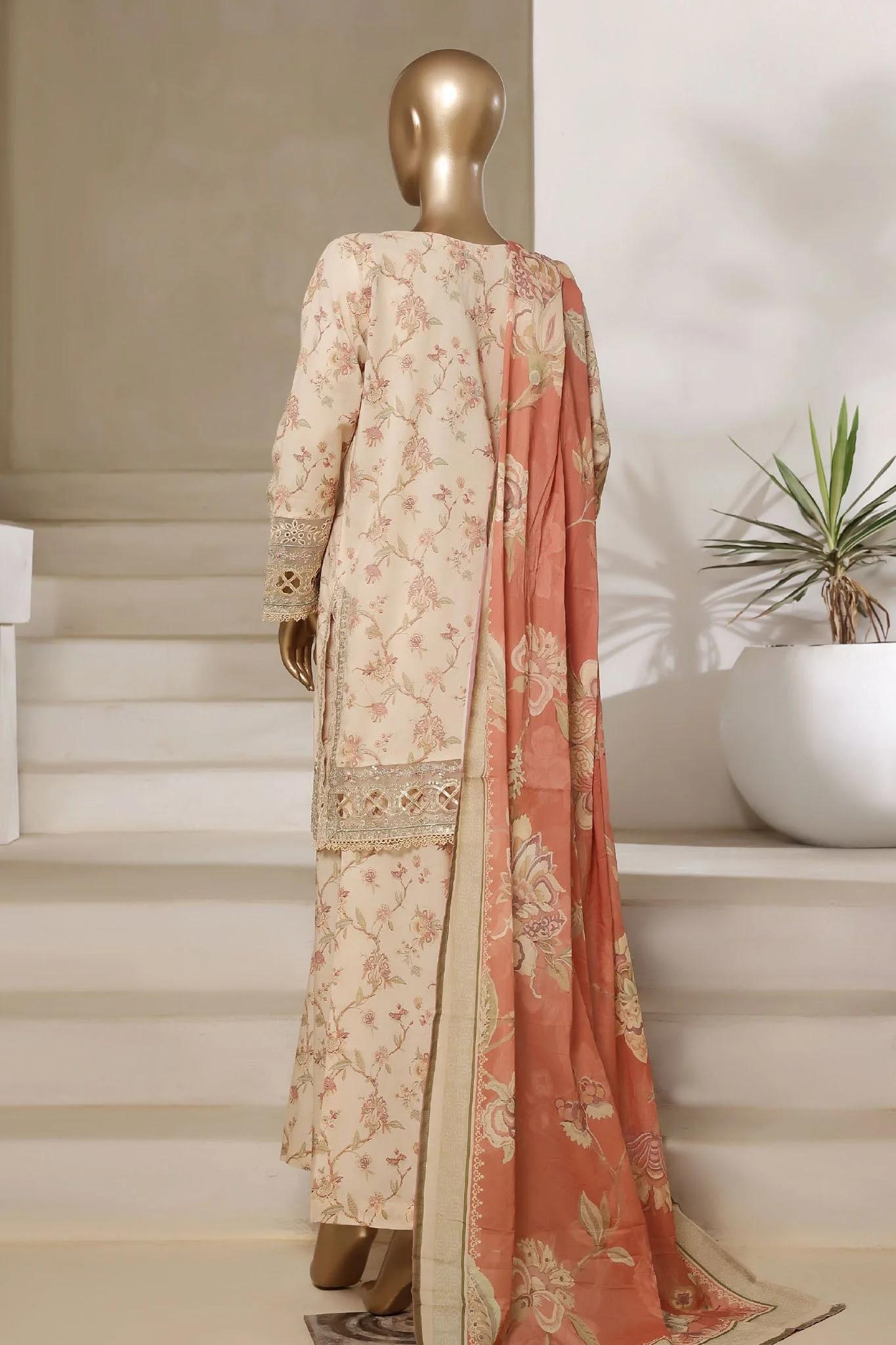 Signature By Sada Bahar Stitched 3 Piece Festive Emb Lawn Vol-02 Collection'2025-ED-233-SKIN - Image 3